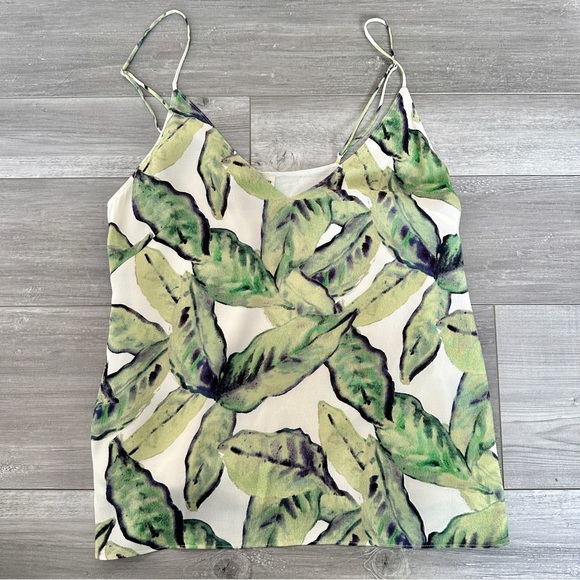 Aritzia Wilfred Palm Print Tropical Cami Tank Top - Picture 3 of 10